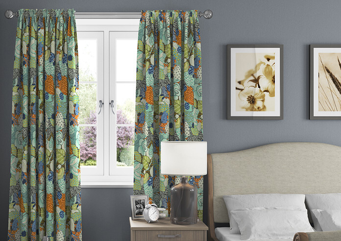 Phoebe, Aqua - Made to Measure Curtains - Image 3